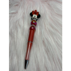 Red White ombré Minnie Mouse Pen