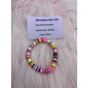 Clay Bead Bracelet - Summertime Medley