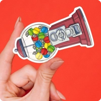 Troublegum Machine Vinyl Sticker