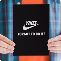 Yikes Belated Greetings Card