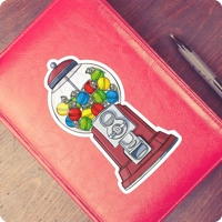 Troublegum Machine Vinyl Sticker