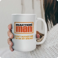 Inaction Man Ceramic Mug