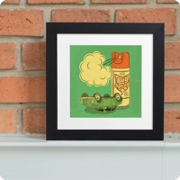 Bug Spray Wooden Framed Art