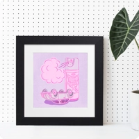 Bug Spray Wooden Framed Art