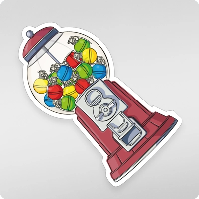 Troublegum Machine Vinyl Sticker Troublegum Machine Vinyl Sticker