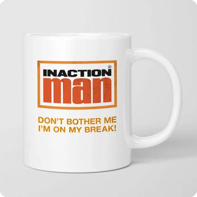 Inaction Man Ceramic Mug Inaction Man Ceramic Mug