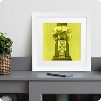 Troublegum Machine Wooden Framed Art