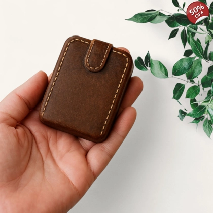 Vintage Leather Pouch – Silicone Mold with Stitch Detail