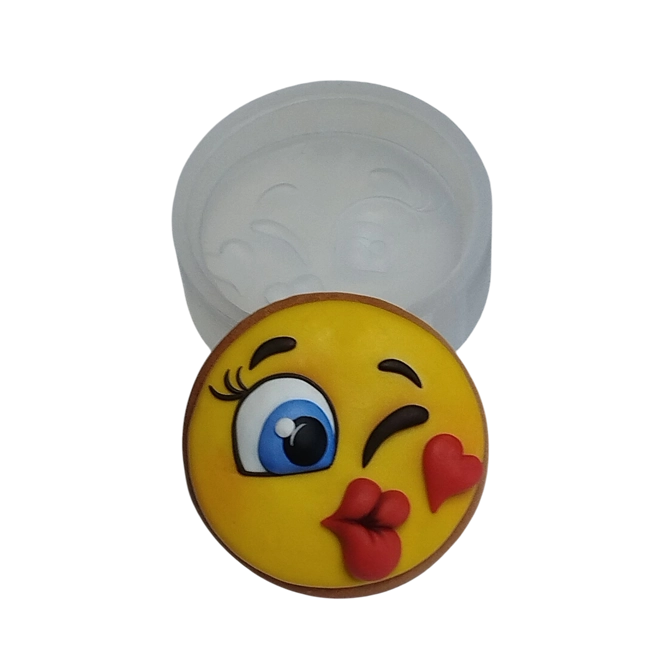 Additional Image for Silicone Mold – Emoji (Kissing Face)