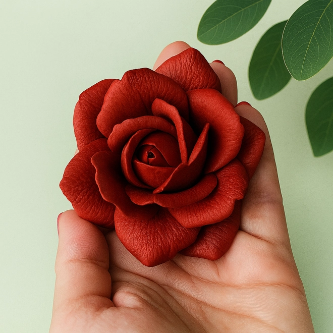 Additional Image for Handcrafted Rose Silicone Mold – 8cm Wide (Platinum Silicone)