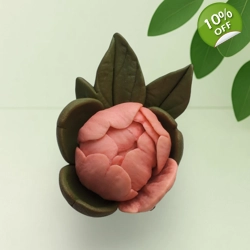Peony Bud Silicone Mold | Small Flower Mold by AK Molds