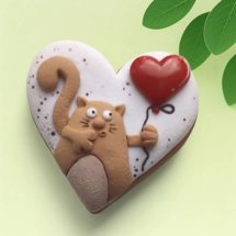 Silicone Mold – Cat with Bal..