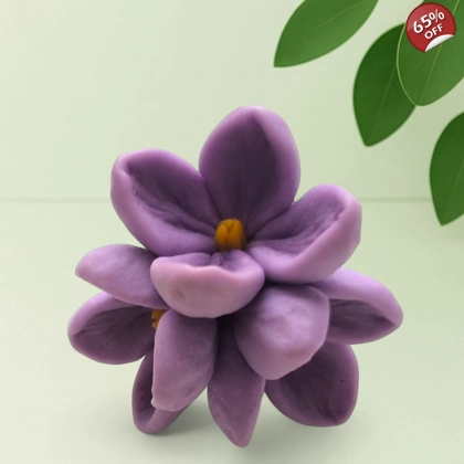 Lilac Trio Bloom – Mini Silicone Mold for Soap & Cake Design