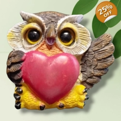 Owl with Heart – Silicone Mold | by AK Molds