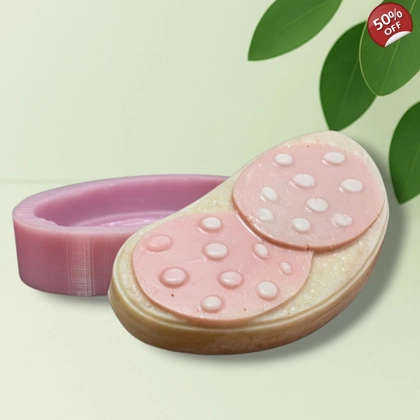 Salami Slice Silicone Mold – Realistic Meat Slice Shape | by AK Molds