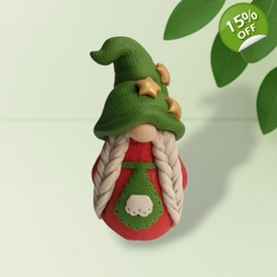 Christmas Gnome Girl Silicone Mold – Festive Soap or Wax Figurine | by AK Molds
