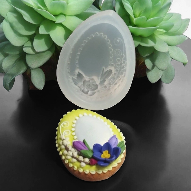 Additional Image for Spring Egg Violet Flowers – Silicone Mold