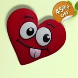 Heart with Tongue – Flat-Back 3D Silic..