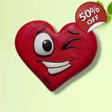 Winking Heart – Flat-Back 3D Silicone ..