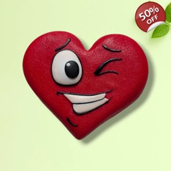 Winking Heart – Flat-Back 3D Silicone Mold for Soap & Crafts | AK Molds