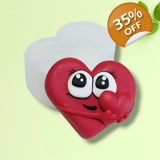 Cute Heart Hug – Flat-Back 3D Silicone..