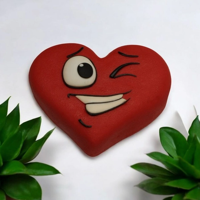 Additional Image for Winking Heart – Flat-Back 3D Silicone Mold for Soap & Crafts | AK Molds