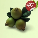 Apple trio with leaves silicone mold