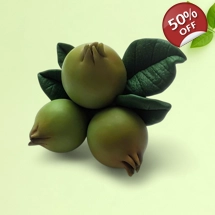 Apple trio with leaves silicone mold