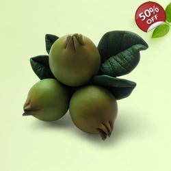 Apple trio with leaves silicone mold