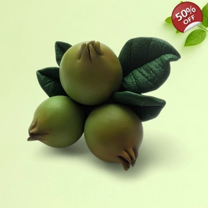Apple trio with leaves silicone mold