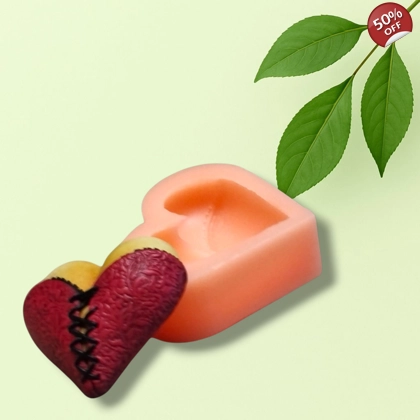 Stitched Heart  Silicone Mold