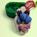 Tulip Bouquet with Bow Silicone Mold