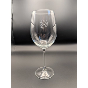 Village Logo Wine Glass