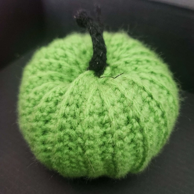 Green Small Crochet Apple