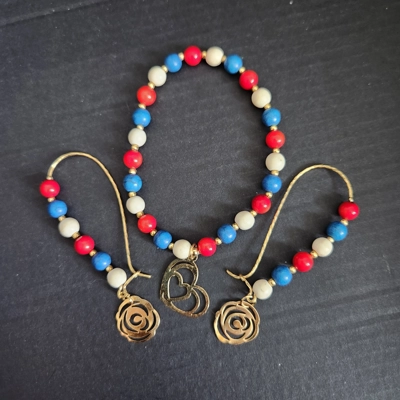 Coral, Howlite, and Turquoise set Coral, Howlite, and Turquoise set