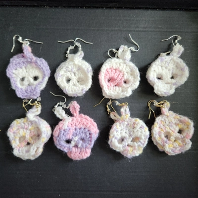 Crochet Skull Earrings Crochet Skull Earrings