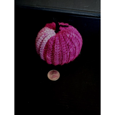 Crocheted Purple Pumpkin Plush