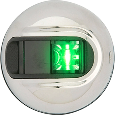 Attwood LightArmor Vertical Surface Mount Navigation Light - Starboard (Green) - Stainless Steel - 2