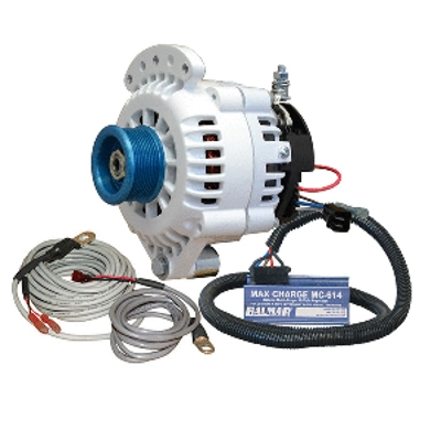 Balmar Alternator 120 AMP Kit 12V 1-2" Single Foot Spindle Mount J10 Pulley Regulator & Temp Sen