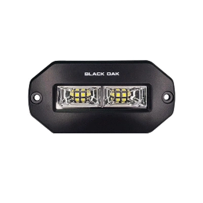 Black Oak 4" Marine Flush Mount Spreader Light - Black Housing - Pro Series 3.0