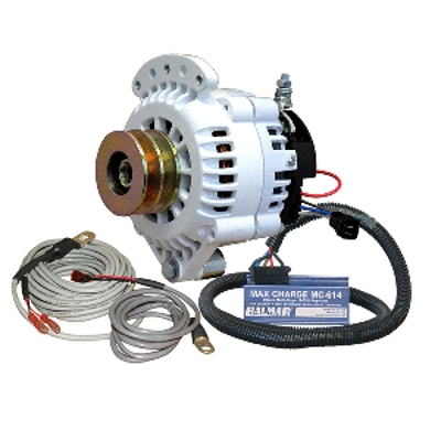 Balmar Alternator 100 AMP Kit 12V 1-2" Single Foot Spindle Mount Dual Vee Pulley Regulator & Tem