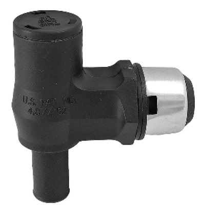 Attwood 90° P-Trap Fuel Tank Vent - Black w/Stainless .. Attwood 90° P-Trap Fuel Tank Vent - Black w/Stainless ..
