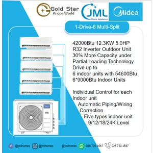 1-Drive-5 Multi Zone Mini Split System for Accra house