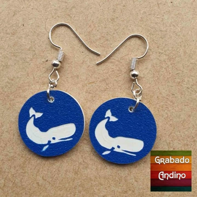 aretes ballena feliz aretes ballena feliz