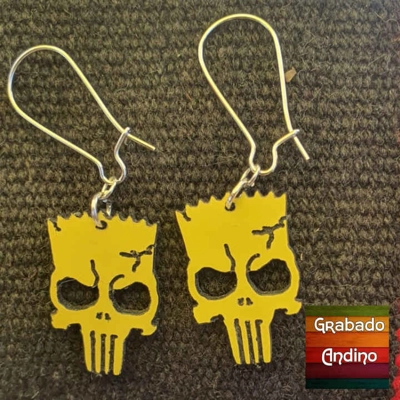 aretes bart simpson the punisher el castigador