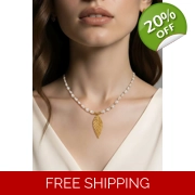 Semi-Precious Stone Necklace – Gold Details & Pearl Accents