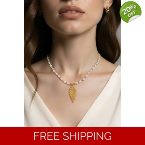 Semi-Precious Stone Necklace – Gold Details & Pearl Accents