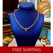 Tiger Eye & Leopard Skin Jasper – Semi-Precious Stones Handmade Long Necklace