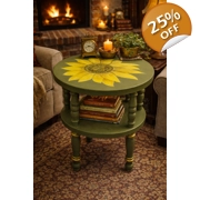 ✨ Hand-Painted Green Sunflower Table ✨