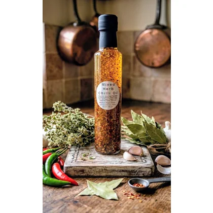 Extra Virgin Mixed Herb Chilli Oil, 250ml